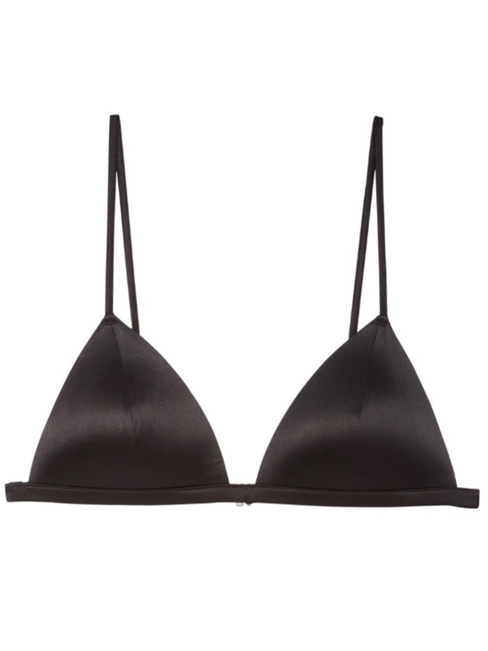 Fleur du Mal Black Silk Triangle Bralette